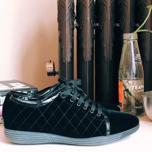Aquatalia Waterproof Quilted Velvet Sneakers